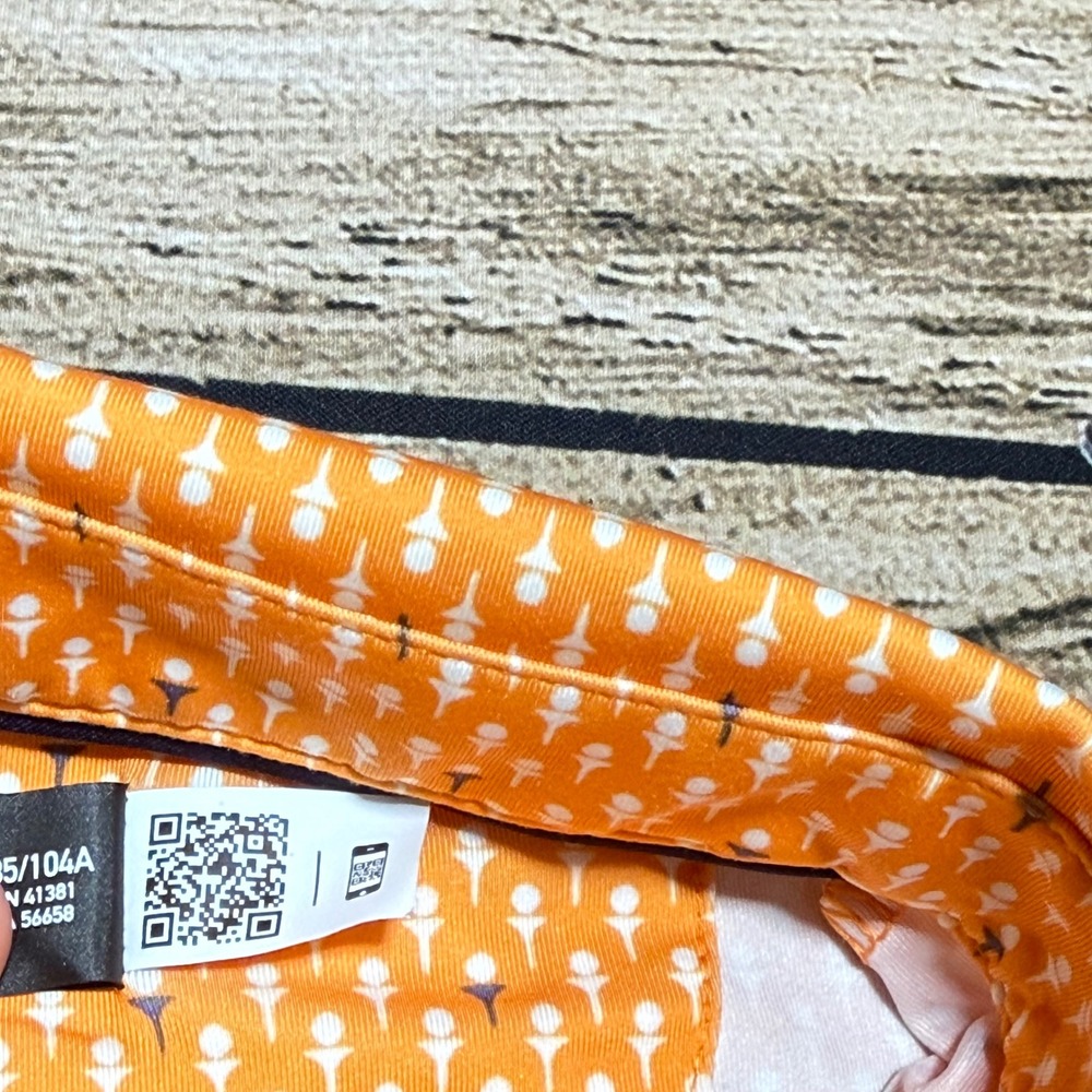 RLX Ralph Lauren Golf Polo Shirt Mens XL Orange Tee AOP Print Performance - Picture 5 of 7